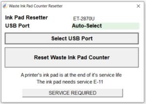 Epson ET-2870U Inkpad Resetter