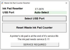 Epson ET-2876 inkpad resetter