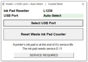 Epson L1230  inkpad resetter