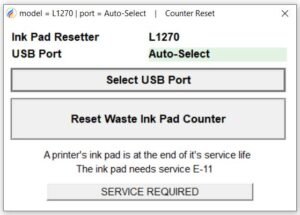 Epson L1270 inkpad resetter